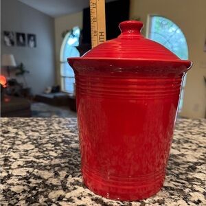Fiesta Large scarlet Ceramic Canister with Lid RETIRED
